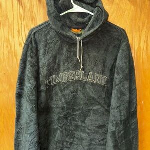 Y2K Timberland Fleece Hoodie in Dark Gray
